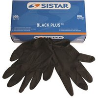 Sistar - 551.2755.L black plus Wegwerfbare Latex-Handschuhe black grösse l von SISTAR