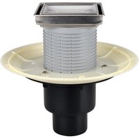 Balkon- und Terrassenablauf DN50/75/110 senkrecht mit frostsicherem Geruchsverschluss und kippbarem Halter 132x1 von FERRARI SRL