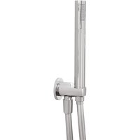 Duplex-Rundbrause-Set - mit verchromter Messing-Handbrause und Stahlflexschlauch Duplex-Rundbrause-Set - mit verchromter Messing-Handbrause und Stahlflexschlauch von FERRARI SRL