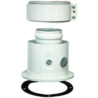 Ferrari Srl - 60/100 Koaxialer Abgangsstutzen mit Flansch und Inspektion - Aluminium weiß lackiert Ferrari Srl - 60/100 Koaxialer Abgangsstutzen mit Flansch und Inspektion - Aluminium weiß lackiert von FERRARI SRL