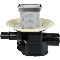 Ferrari Srl - Bodenablauf DN75/110 waagerecht mit Rückflussverhinderer, 3 Zuläufe DN40/50 und kippbarem Halter 132x132mm / 112x112mm von FERRARI SRL