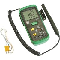 Ferrari Srl - Digitales Thermo-Hygrometer mit 2m Mikrofon-Außensonde und 90cm Typ k Sonde, Display-Beleuchtungstaste - Idrhaus von FERRARI SRL