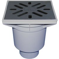 Perfekt' senkrechter Ablauf DN110, Kunststoff-Rosthalter 244x244mm, Gussrost 226x226mm, Schmutzfänger, Geruchsverschluss Perfekt' senkrechter Ablauf DN110, Kunststoff-Rosthalter 244x244mm, Gussrost 226x226mm, Schmutzfänger, Geruchsverschluss von FERRARI SRL