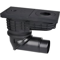 Regenwasserablauf DN110/125 mit sichtbarem Gussdeckel, Kugelgelenk, Laubfang, frostsicherer, geruchsdichter Abdeckung, Oberkante von FERRARI SRL