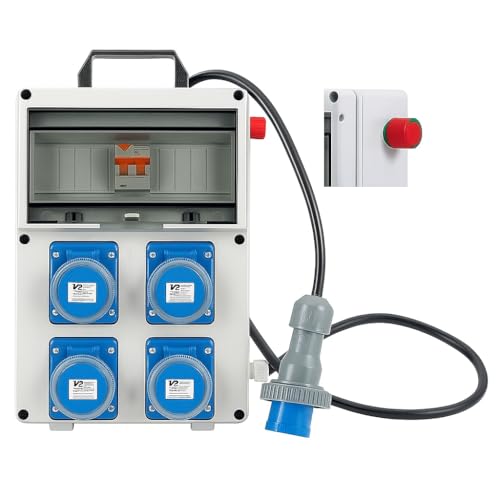 Baustellengehäuse IP67, hergestellt in Italien, robust, sicher und zertifiziert, Baustellengehäuse mit Industrie-Steckdosen zuverlässig und Schutzart IP67 – tragbare Schalttafel mit Differential von FERRI GROUP