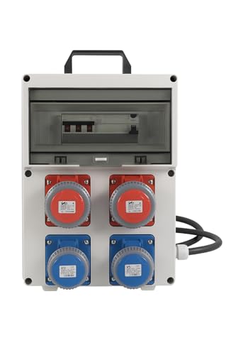 Baustellengehäuse IP67, hergestellt in Italien, robust, sicher und zertifiziert, Baustellengehäuse mit Industrie-Steckdosen zuverlässig und Schutzart IP67 – tragbare Schalttafel mit Differential von FERRI GROUP
