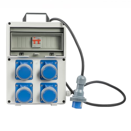 Baustellengehäuse IP67, hergestellt in Italien, robust, sicher und zertifiziert, Baustellengehäuse mit Industrie-Steckdosen zuverlässig und Schutzart IP67 – tragbare Schalttafel mit Differential von FERRI GROUP