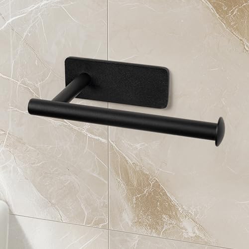 Klopapierhalter ohne Bohren Schwarz Matt - Handgefertigt Toilettenpapierhalter - WC Papier Halterung - 100% Hergestellt in der EU von FERRO modern design