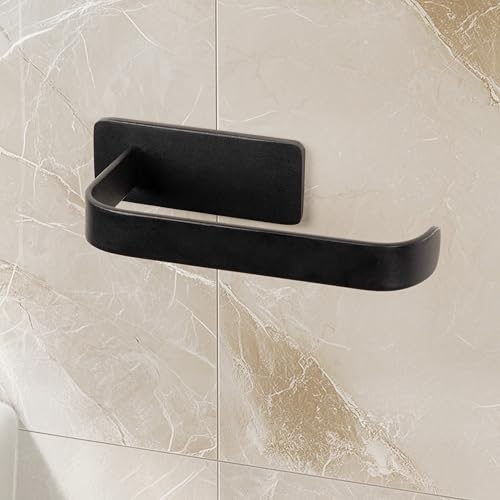 Klopapierhalter ohne Bohren Schwarz Matt - Handgefertigt Toilettenpapierhalter - WC Papier Halterung - 100% Hergestellt in der EU von FERRO modern design