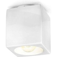 VINTAGE C987, weiße Emaille-Deckenleuchte, Ferroluce von FERROLUCE