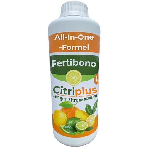 FERTIBONO Zitrusdünger Flüssig – Zitronendünger für Zitronenbaum & Zitruspflanzen – Korrigiert Nährstoffmängel – Fördert Wachstum & Fruchtbildung – 1L von FERTIBONO