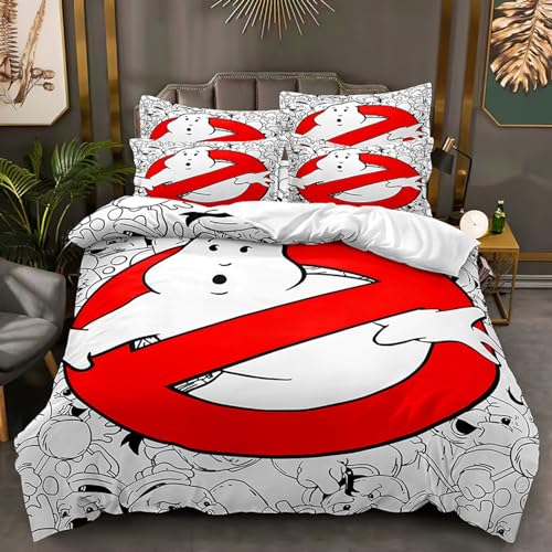 FERVEX Gh-ostbu.sters Modern Bettwäsche Set, Weiche Bettbezug mit 2 Kissenbezug, Bettwäsche-Set für Einzelbett Doppelbett Kingsize-Multicolor 2||135 x 200 cm (53 x 78 inches) von FERVEX