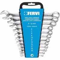 Fervi - 12 tlg ring maulschlüssel satz 6 - 22 mm maul ringschlüssel-satz 0073 von FERVI