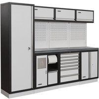 Modulares Werkstattmobel mit Edelstahlplatte Schranke und Schubladen Fervi a008g Modulares Werkstattmobel mit Edelstahlplatte Schranke und Schubladen Fervi a008g von FERVI