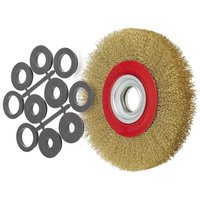 Rundburste 200 mm mit gewellten Stahlfasern fur Werkbank-Schleifmaschine Rundburste 200 mm mit gewellten Stahlfasern fur Werkbank-Schleifmaschine von FERVI