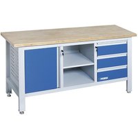 Werkbank mit Holzplatte und 1690 mm Kommode Fervi b009/a2 von FERVI