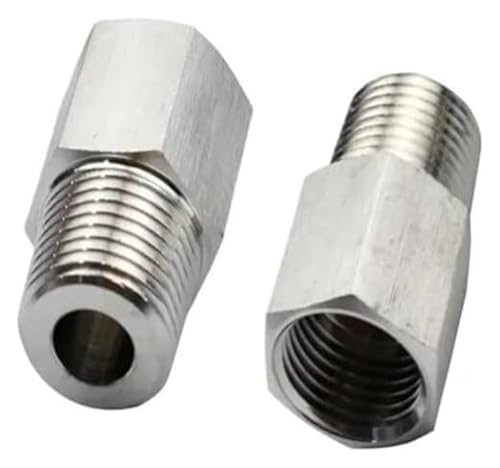 Reduzierbuchse Aus Edelstahl 304, Rohrverschraubung, Buchse Auf Stecker M18 M20 M22 M24 M27 Adapter, Hochdruck-Kupplungsanschluss For Messgeräte (M22 X 1,5–3/8 BSPT)(M27x2 1l2 BSPP) von FESINSO