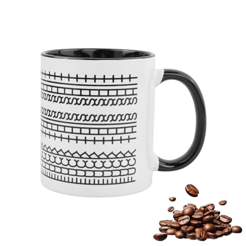 Fucks This Shit Keramik Kaffeetasse 350ML, Versteckte Nachricht Becher mit Isoliertem Henkel, Lustige Tee Tasse für Heiße & Kalte Getränke von FESSOSKO