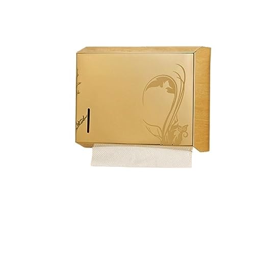 Toilettenpapierhalter Edelstahl Wandmontage Ohne Stanzen Metall Tissue Box Halter Papier Handtuch Spender Gold Öffentliche Toilette Doppelwandig (Color : Style 8) von FESTAS