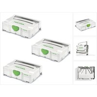 3 x Systainer t-loc sys 1 tl Werkzeug Koffer lichtgrau koppelbar ( 497563 ) - Festool von FESTOOL