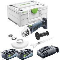 Agc 18-125 EB-Basic Akku Winkelschleifer 18 v 125 mm Brushless + 2x Akku 8,0 Ah + Schnellladegerät + Systainer - Festool von FESTOOL