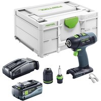 Akku-Bohrschrauber t 18+3-Basic + 1 Akku 8,0 Ah + Schnellladegerät - 576448A - Festool von FESTOOL
