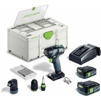 Txs 12 2,5-Set Akku Bohrschrauber 12 v 30 Nm Brushless ( 576874 ) + 2x Akku 2,5 Ah + Ladegerät + Bitset + Systainer - Festool von FESTOOL