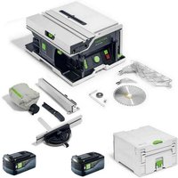 Akku Tischkreissäge csc sys 50 EBI-Basic + 2x Akku bp 18 Li 5,0 asi eu - Festool von FESTOOL