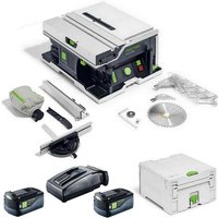 Festool - Akku Tischkreissäge csc sys 50 EBI-Basic + 2xAkku bp + Ladegerät TCL6 von FESTOOL