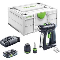 C 18 Basic Akku Bohrschrauber 18 v 45 Nm Brushless + 1x Akku 4,0 Ah + Schnellladegerät + Systainer - Festool C 18 Basic Akku Bohrschrauber 18 v 45 Nm Brushless + 1x Akku 4,0 Ah + Schnellladegerät + Systainer - Festool von FESTOOL