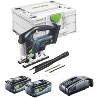 Carvex psbc 420 EB-Basic Akku Pendelstichsäge 18 v 120 mm Brushless + 2x Akku 8,0 Ah + Schnellladegerät + Systainer - Festool Carvex psbc 420 EB-Basic Akku Pendelstichsäge 18 v 120 mm Brushless + 2x Akku 8,0 Ah + Schnellladegerät + Systainer - Festool von FESTOOL