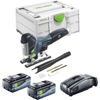 Carvex psc 420 EB-Basic Akku Pendelstichsäge 18 v 120 mm Brushless + 2x Akku 8,0 Ah + Schnellladegerät + Systainer - Festool von FESTOOL