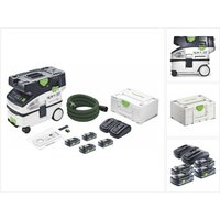 Festool - ctlc mini I-Basic Akku Absaugmobil 36 v ( 2x 18 v ) Staubkl. l + 4x Akku 4,0 Ah + Ladegerät + Systainer von FESTOOL