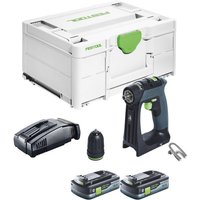 Cxs 18-Basic Akku Bohrschrauber 18 v 40 Nm Brushless + 2x Akku 4,0 Ah + Schnellladegerät + Systainer - Festool von FESTOOL