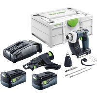 Duradrive dwc 18-2500 Basic Akku Bauschrauber 18 v 18 Nm Brushless + 2x Akku 5,0 Ah + Schnellladegerät + Systainer - Festool von FESTOOL