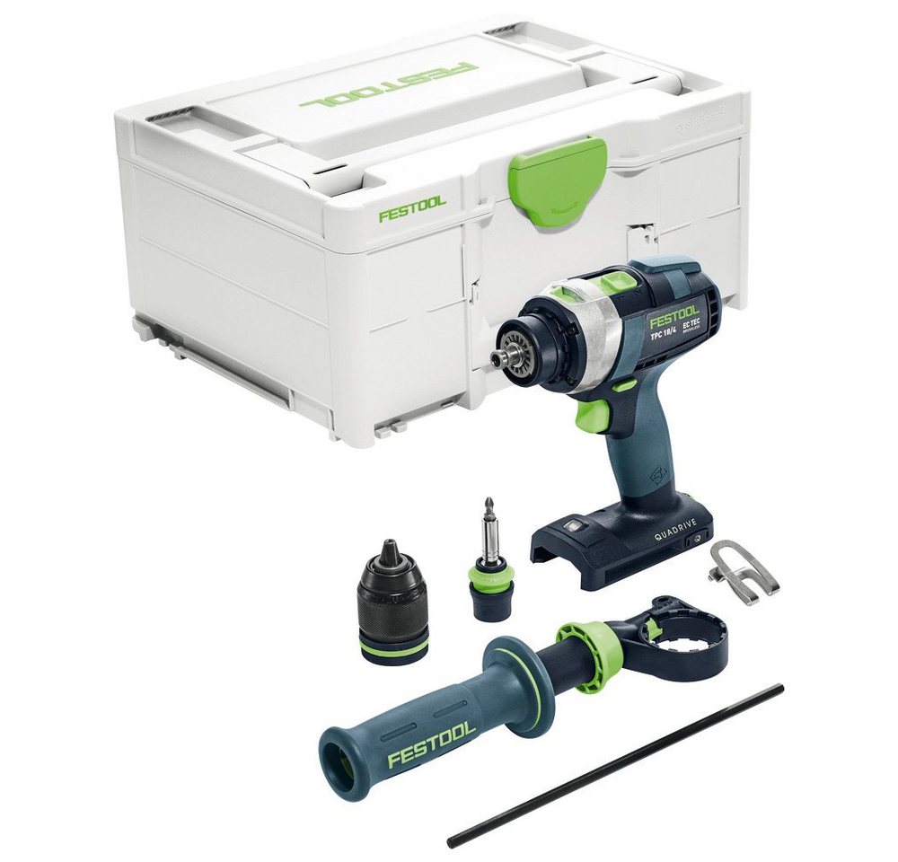 FESTOOL Akku-Bohrschrauber Akku-Schlagbohrschrauber QUADRIVE TPC 18/4 I-Basic von FESTOOL