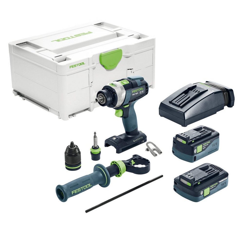 FESTOOL Akku-Bohrschrauber Akku-Schlagbohrschrauber TPC 18/4 5,2/4,0 I-Plus QUADRIVE von FESTOOL