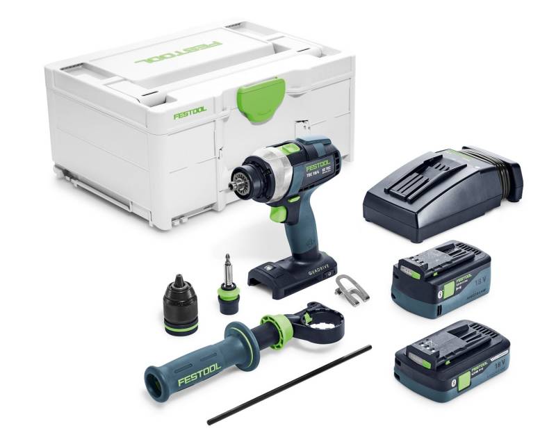 FESTOOL Elektrowerkzeug-Set Festool Akku-Bohrschrauber TDC 18/4 5,0/4,0 I-Plus QUADRIVE von FESTOOL