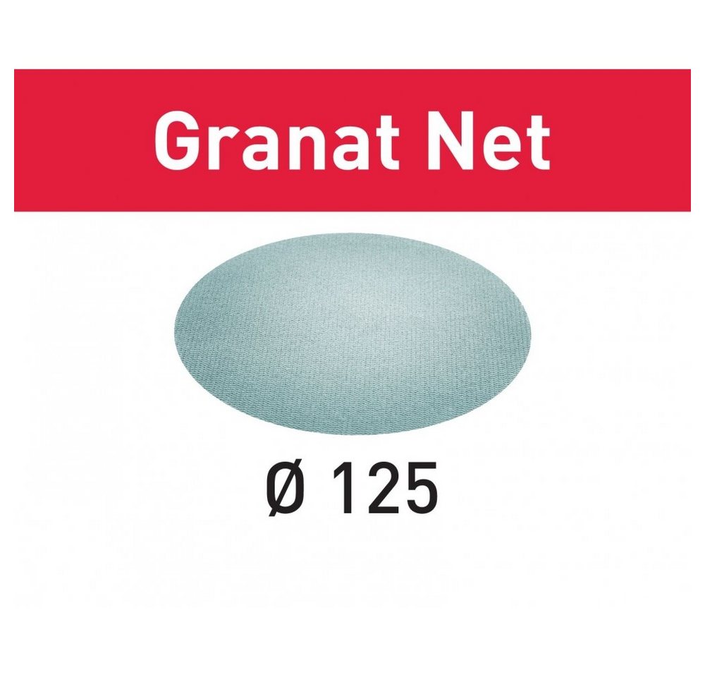 FESTOOL Schleifscheibe Netzschleifmittel STF D125 P100 GR NET/50 Granat Net (203295), 50 Stück von FESTOOL