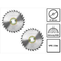 2x Festool Universal Kreissägeblatt W28 160 x 2,2 x 20 mm 160 mm 28 Zähne ( 496302 ) ts tsc atf ap von FESTOOL