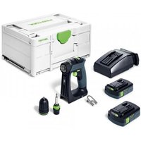 Akku-Bohrschrauber cxs 18 c 3,0-Plus 2x 3,0 Ah und Lader im Systainer - Festool von FESTOOL