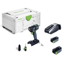 Akku-Bohrschrauber txs 18 c 3,0-Plus 2x3,0 Ah + Lader im Systainer m 187 - Festool von FESTOOL