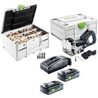 Festool DFC 500 E-Basic Akku Dübelfräse DOMINO 18 V 4 - 10 mm + 2x Akku 4,0 Ah + Ladegerät + Dübel Sortiment + Systainer von FESTOOL