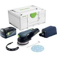 Festool ETSC 2 125-Basic Akku Exzenterschleifer 18 V 125 mm Brushless + 1x Akku 5,0 Ah + Systainer - ohne Ladegerät von FESTOOL