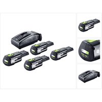 Festool Energie Set 4x BP 18 Li 3,0 Ergo I Akku 18 V 3,0 Ah / 3000 mAh Li-Ion ( 4x 577704 ) + TCL 6 Ladegerät ( 201135 ) von FESTOOL