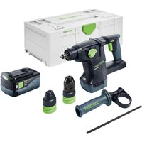 Khc 18 EB-Basic Akku Kombihammer 18 v 2,6 j SDS-Plus Brushless + 1x Akku 5,0 Ah + Systainer - ohne Ladegerät - Festool von FESTOOL
