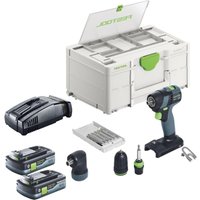 Festool TXS 18-Basic-Set Akku Bohrschrauber 18 V 40 Nm Brushless + 2x Akku 4,0 Ah + Schnellladegerät + Systainer Festool TXS 18-Basic-Set Akku Bohrschrauber 18 V 40 Nm Brushless + 2x Akku 4,0 Ah + Schnellladegerät + Systainer von FESTOOL