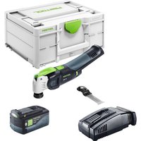 Festool VECTURO OSC 18 E-Basic Akku Oszillierer 18 V Starlock Max Brushless + 1x Akku 5,0 Ah + Schnellladegerät + Systainer Festool VECTURO OSC 18 E-Basic Akku Oszillierer 18 V Starlock Max Brushless + 1x Akku 5,0 Ah + Schnellladegerät + Systainer von FESTOOL