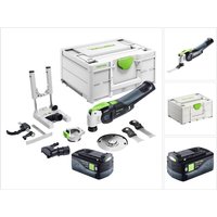 Vecturo osc 18 E-Basic Set Akku Oszillierer 18 v Starlock Max Brushless + 1x Akku 5,0 Ah + 7 tlg. Zubehör Set + Systainer - ohne Ladegerät - Festool von FESTOOL