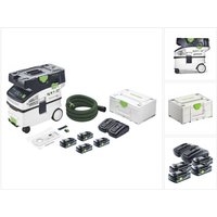 Ctlc midi Akku Absaugmobil 36 v ( 2x 18 v ) Staubkl. l + 4x Akku 4,0 Ah + Ladegerät + Systainer - Festool von FESTOOL